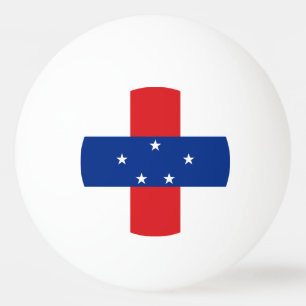 Pelota De Ping Pong Bandera de las Antillas Neerlandesas