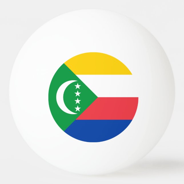 Pelota De Ping Pong Bandera de las Comoras (Anverso)