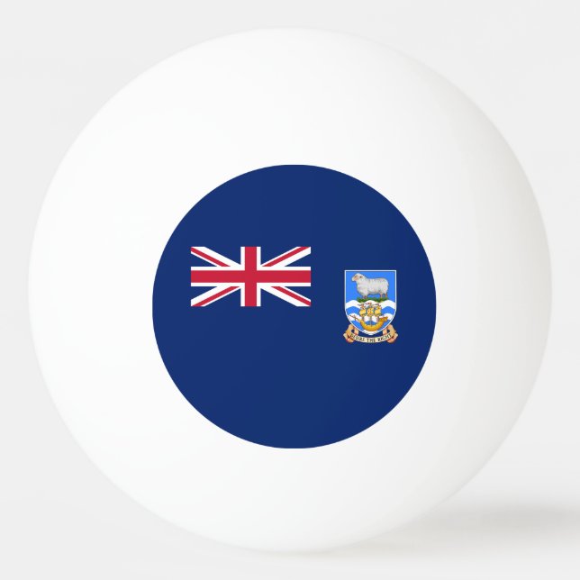 Pelota De Ping Pong Bandera de las Islas Malvinas (Anverso)