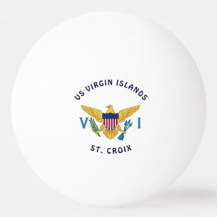 Pelota De Ping Pong Bandera de las Islas Vírgenes de los Estados Unid