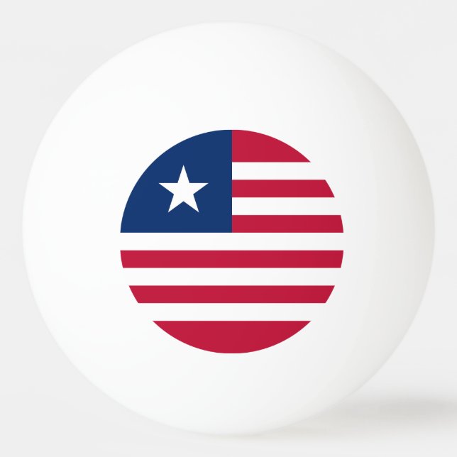 Pelota De Ping Pong Bandera de Liberia (Anverso)