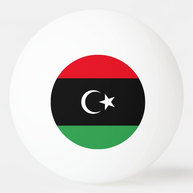 Pelota De Ping Pong Bandera de Libia (Anverso)