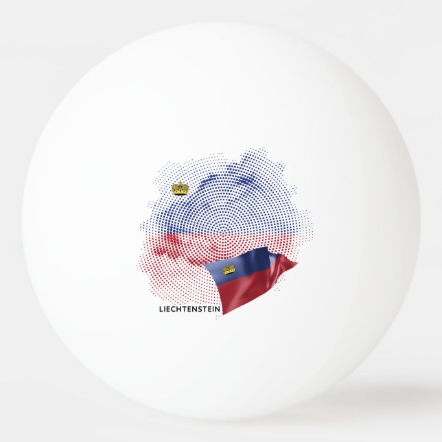Pelota De Ping Pong bandera de Liechtenstein (Anverso)