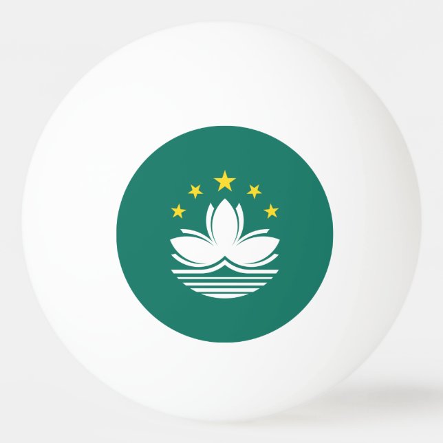 Pelota De Ping Pong Bandera de Macao (Anverso)