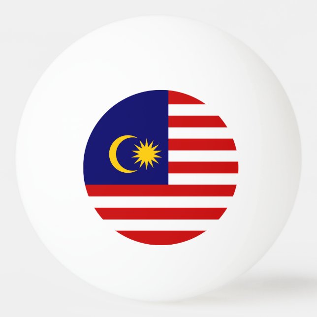 Pelota De Ping Pong Bandera de Malasia (Anverso)