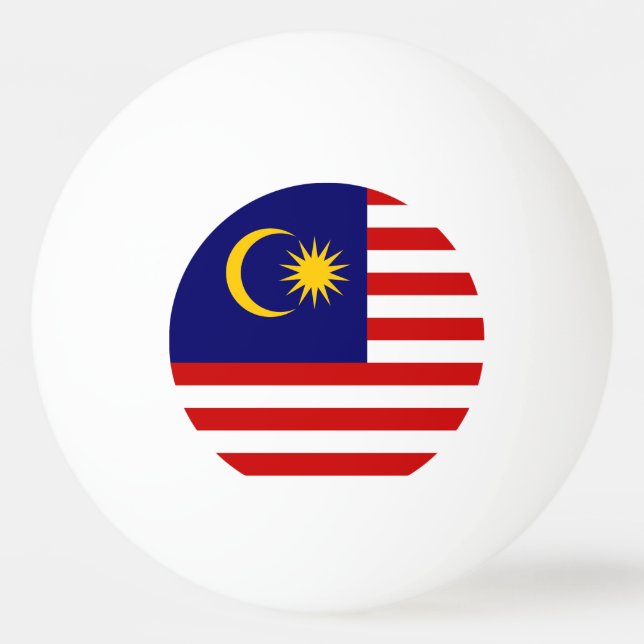 Pelota De Ping Pong Bandera de Malasia (Anverso)