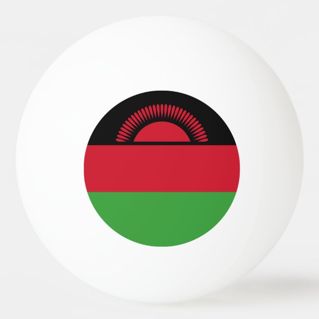 Pelota De Ping Pong Bandera de Malawi (Anverso)