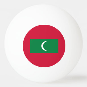 Pelota De Ping Pong Bandera de Maldivas