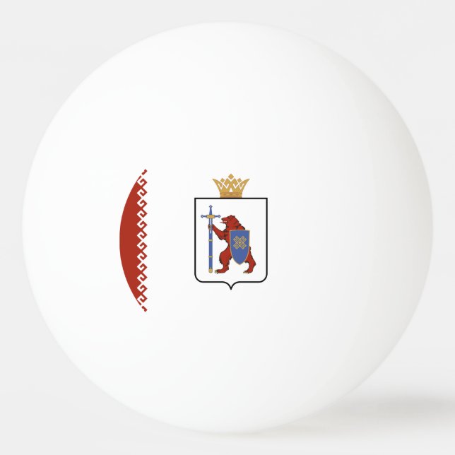 Pelota De Ping Pong Bandera de Mari El (Anverso)