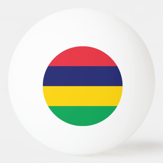 Pelota De Ping Pong Bandera de Mauricio (Anverso)