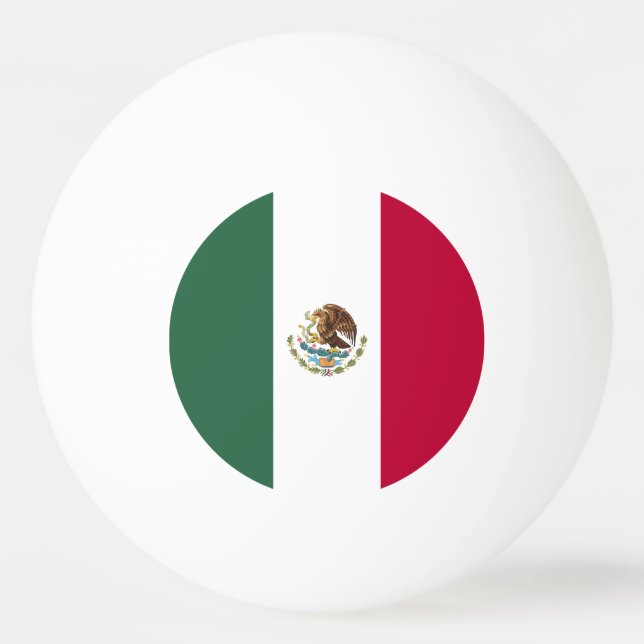 Pelota De Ping Pong Bandera de México (Anverso)