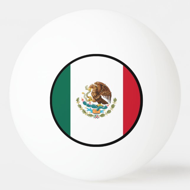 Pelota De Ping Pong Bandera de México (Reverso)