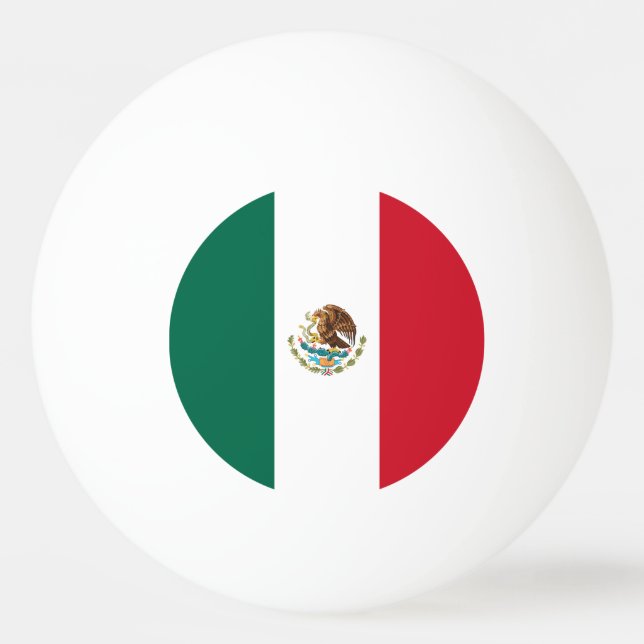 Pelota De Ping Pong Bandera de México (Anverso)
