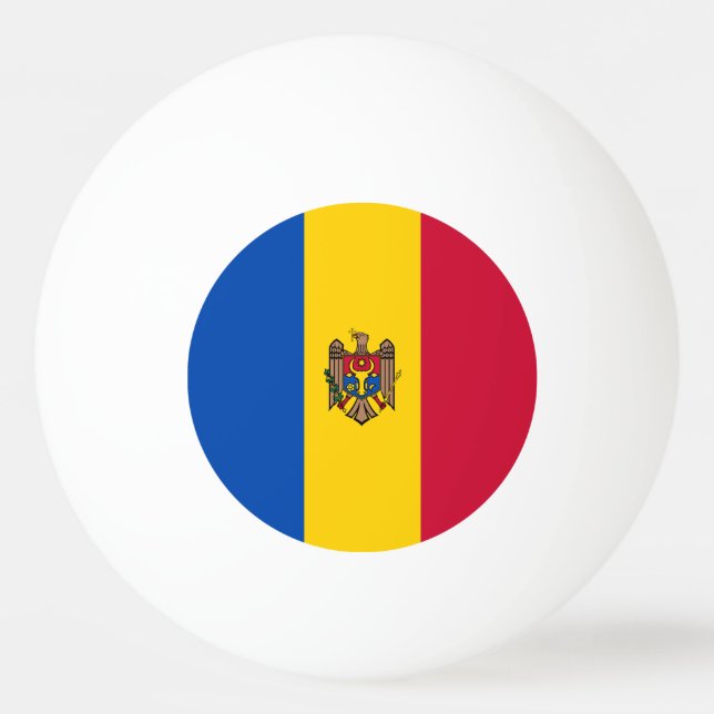 Pelota De Ping Pong Bandera de Moldavia (Anverso)