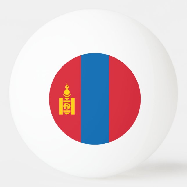 Pelota De Ping Pong Bandera de Mongolia (Anverso)