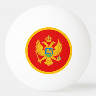 Pelota De Ping Pong Bandera de Montenegro