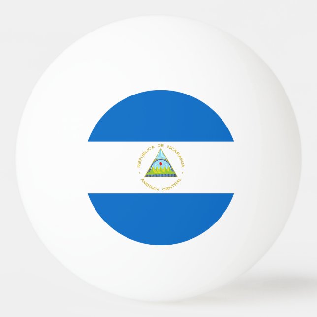 Pelota De Ping Pong Bandera de Nicaragua (Anverso)