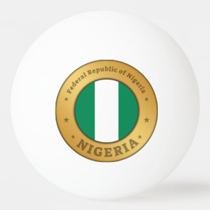 Pelota De Ping Pong Bandera de Nigeria