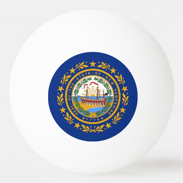 Pelota De Ping Pong Bandera de Nuevo Hampshire (Anverso)