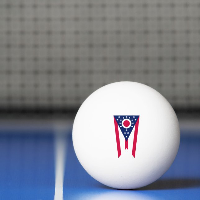 Pelota De Ping Pong Bandera de Ohio: El cartel del estado de Buckeye (Neto)