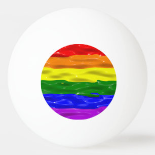 Pelota De Ping Pong Bandera de orgullo de SlipperyJoe's brillo líquido