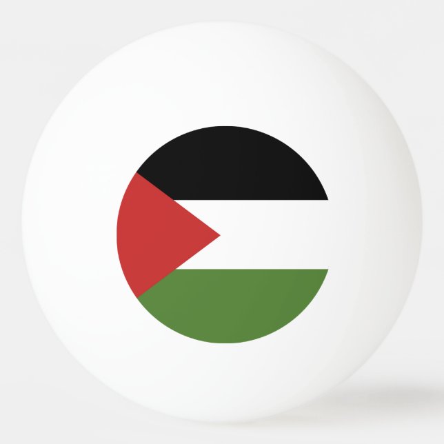 Pelota De Ping Pong Bandera de Palestina (Anverso)