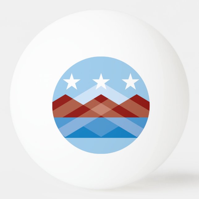 Pelota De Ping Pong Bandera de Peoria, Arizona (Anverso)