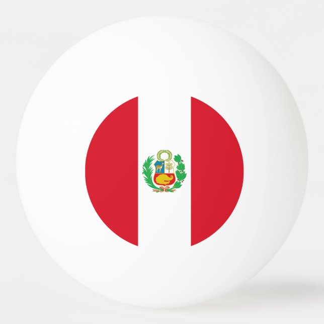 Pelota De Ping Pong Bandera de Perú (Anverso)