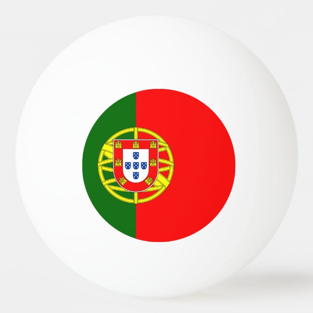 Pelota De Ping Pong Bandera de Portugal (Anverso)