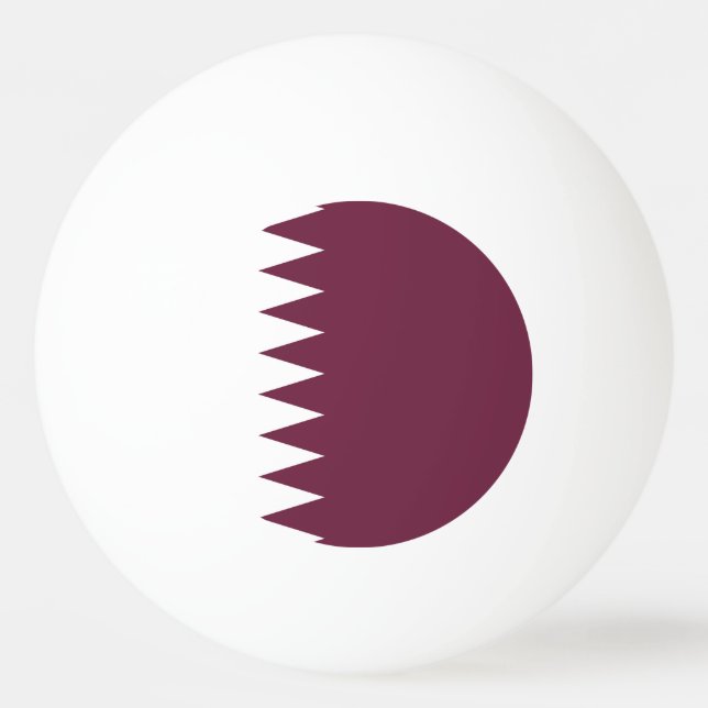 Pelota De Ping Pong Bandera de Qatar (Anverso)