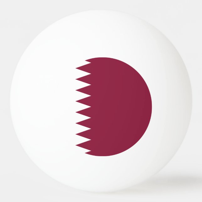 Pelota De Ping Pong Bandera de Qatar (Anverso)