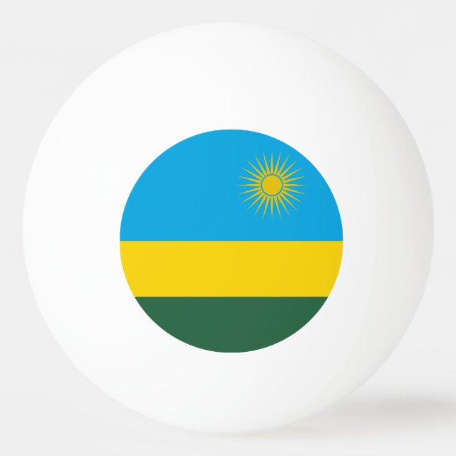 Pelota De Ping Pong Bandera de Ruanda (Anverso)