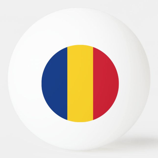 Pelota De Ping Pong Bandera de Rumania (Anverso)