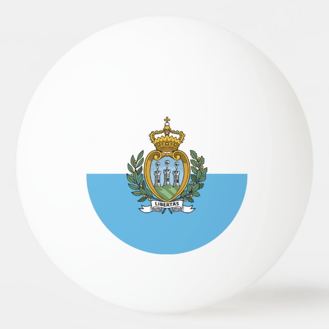 Pelota De Ping Pong Bandera de San Marino/Bandera de San Marino (Anverso)