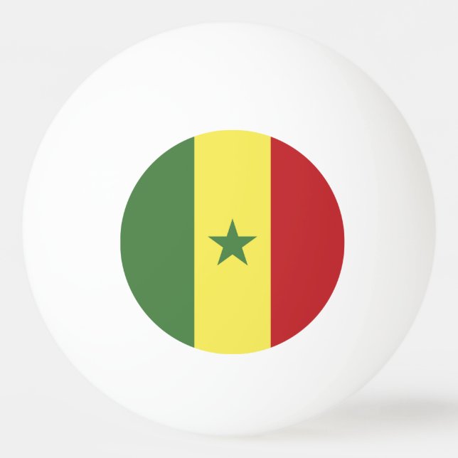 Pelota De Ping Pong Bandera de Senegal (Anverso)