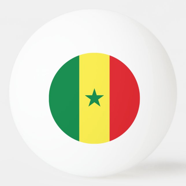 Pelota De Ping Pong Bandera de Senegal (Anverso)