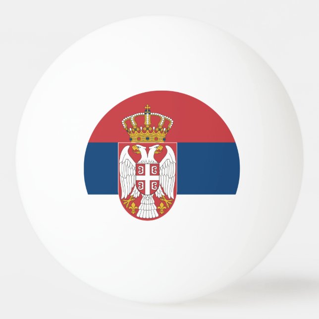 Pelota De Ping Pong Bandera de Serbia (Anverso)