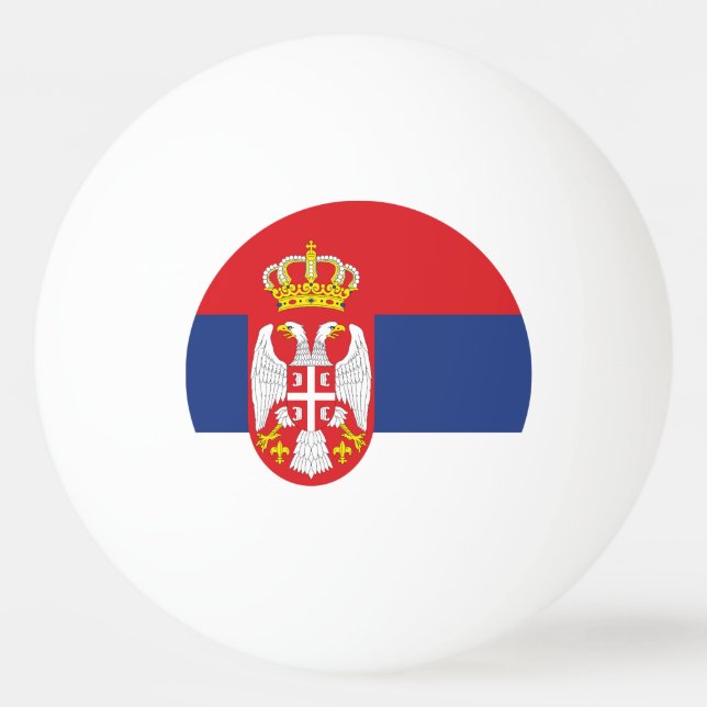 Pelota De Ping Pong Bandera de Serbia (Anverso)