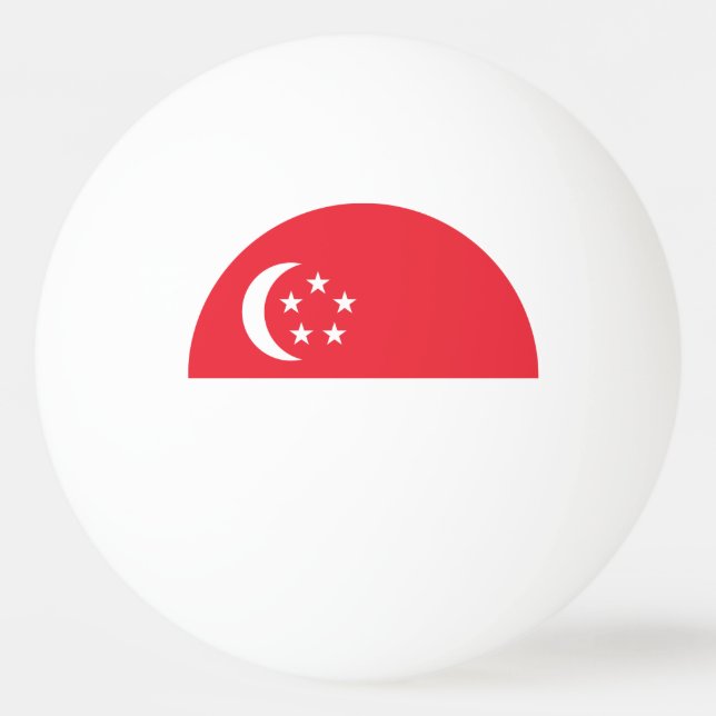 Pelota De Ping Pong Bandera de Singapur (Anverso)
