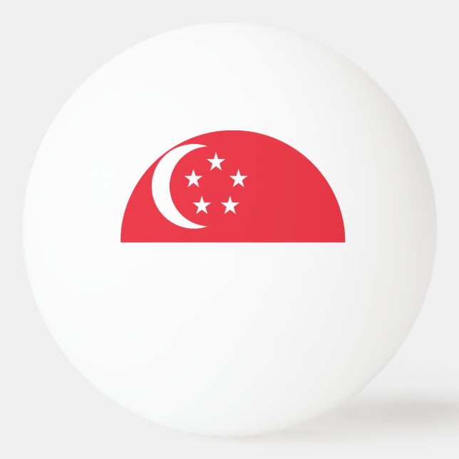 Pelota De Ping Pong Bandera de Singapur (Anverso)