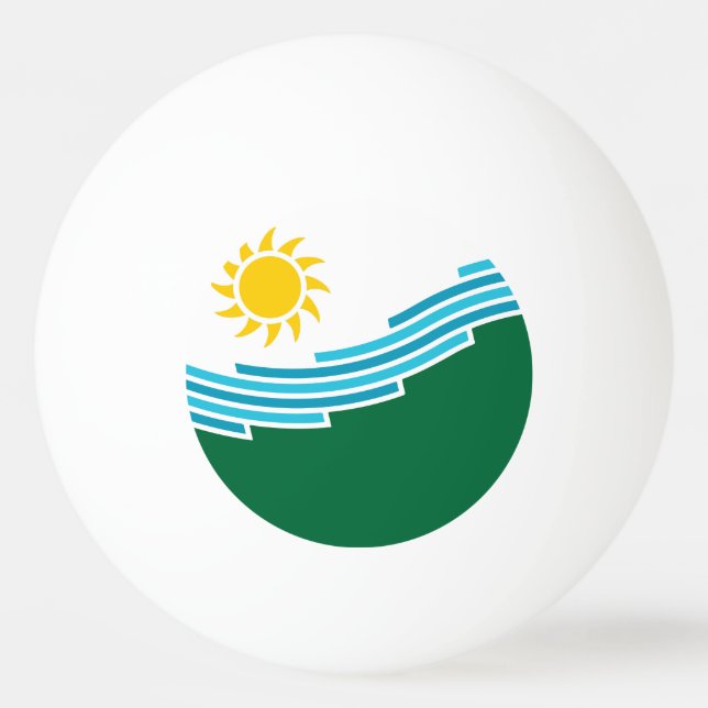 Pelota De Ping Pong Bandera de Spokane, Washington (Anverso)