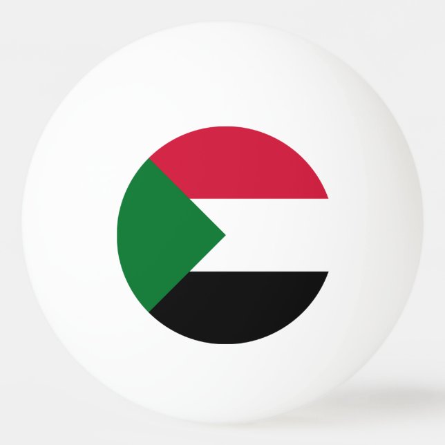 Pelota De Ping Pong Bandera de Sudán (Anverso)