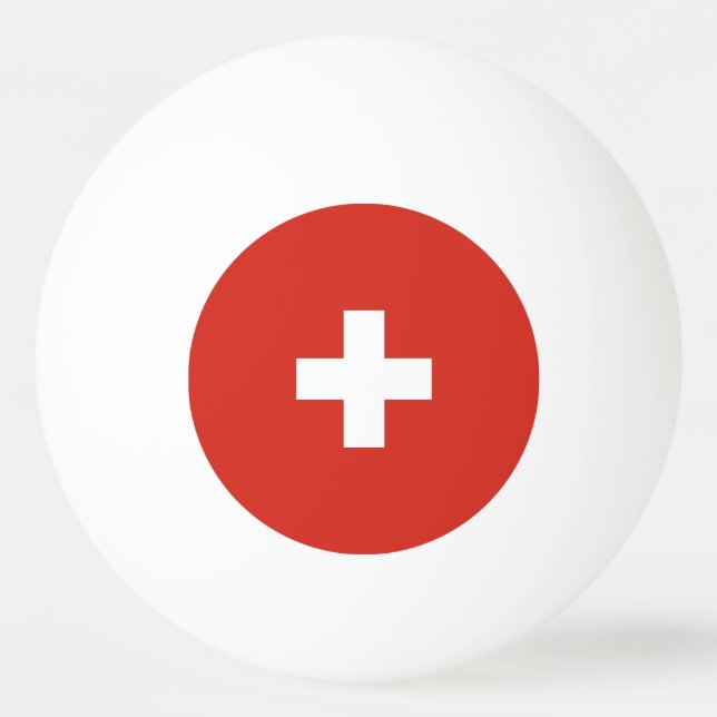 Pelota De Ping Pong Bandera de Suiza (Anverso)