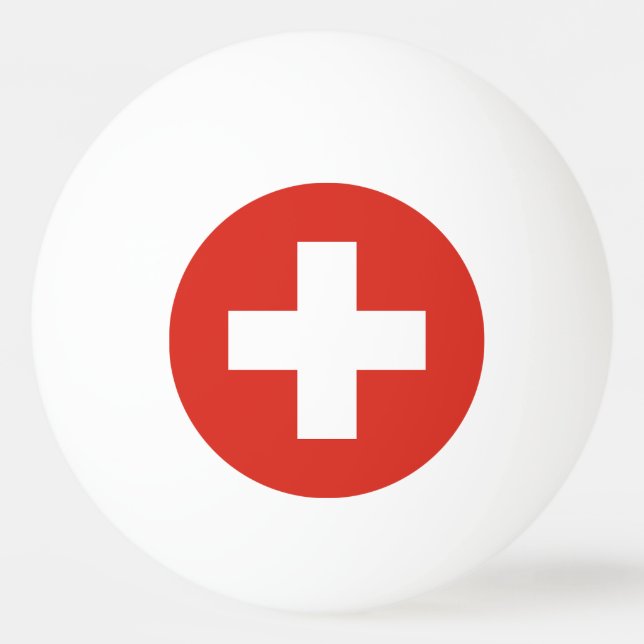 Pelota De Ping Pong Bandera de Suiza (Anverso)