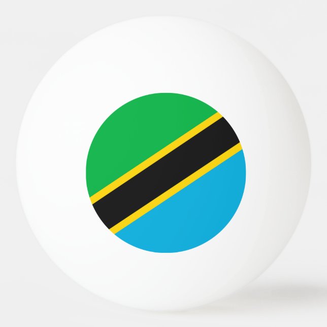 Pelota De Ping Pong Bandera de Tanzania (Anverso)