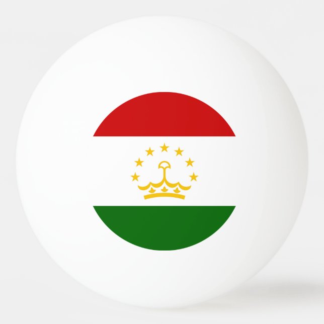 Pelota De Ping Pong Bandera de Tayikistán (Anverso)