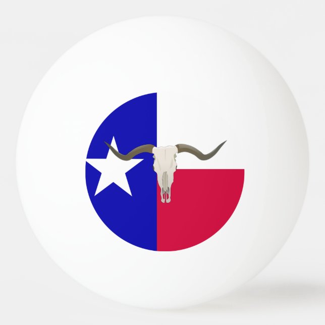 Pelota De Ping Pong Bandera de Texas (Reverso)
