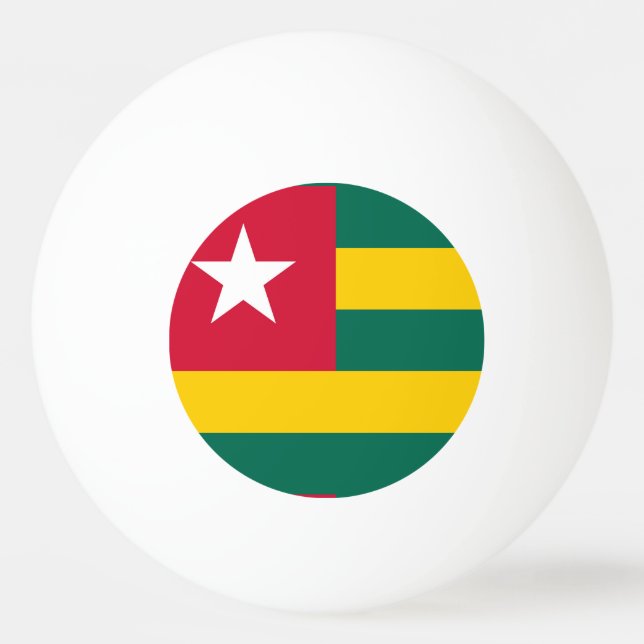 Pelota De Ping Pong Bandera de Togo (Anverso)
