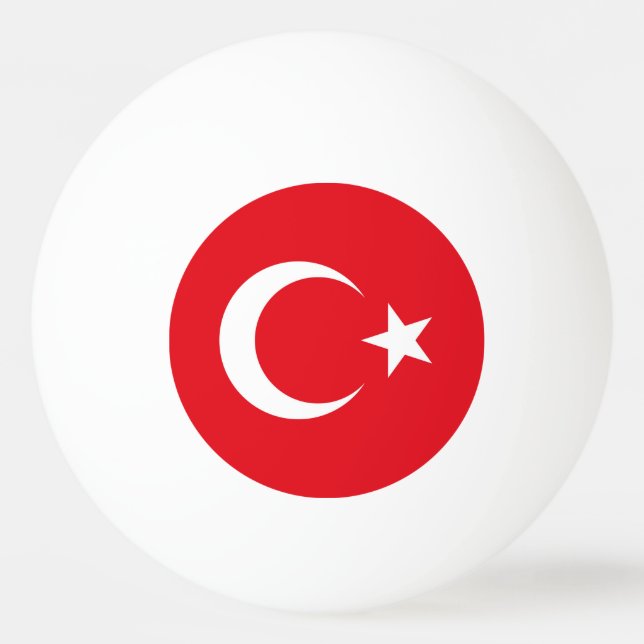 Pelota De Ping Pong Bandera de Turquía (Anverso)