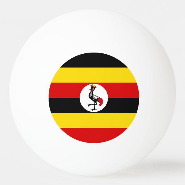 Pelota De Ping Pong Bandera de Uganda (Anverso)